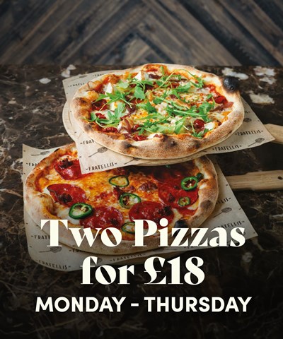 HUD TopOffer 2for£18 Pizza