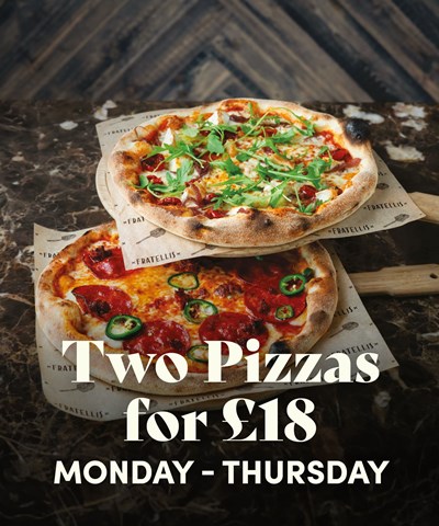 HUD TopOffer 2for£18 Pizza
